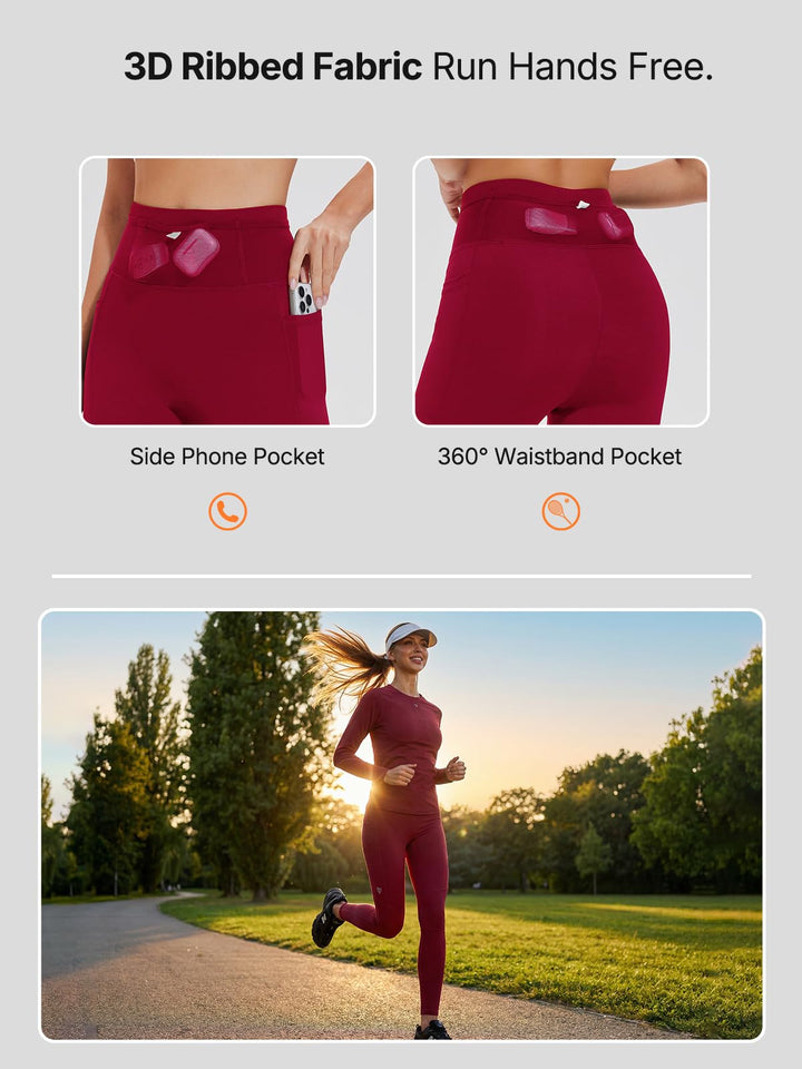 IUK Workout Sets for Women 2 Piece, Compression Running Set with Pockets Cool Dry Base Layer Long Sleeve Gym Track Suits