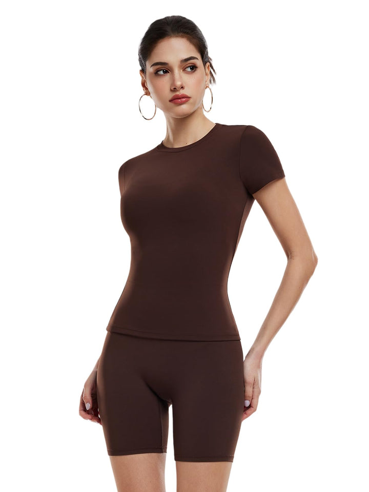 Workout Sets for Women 2 Piece Matching Gym Outfit Short Set