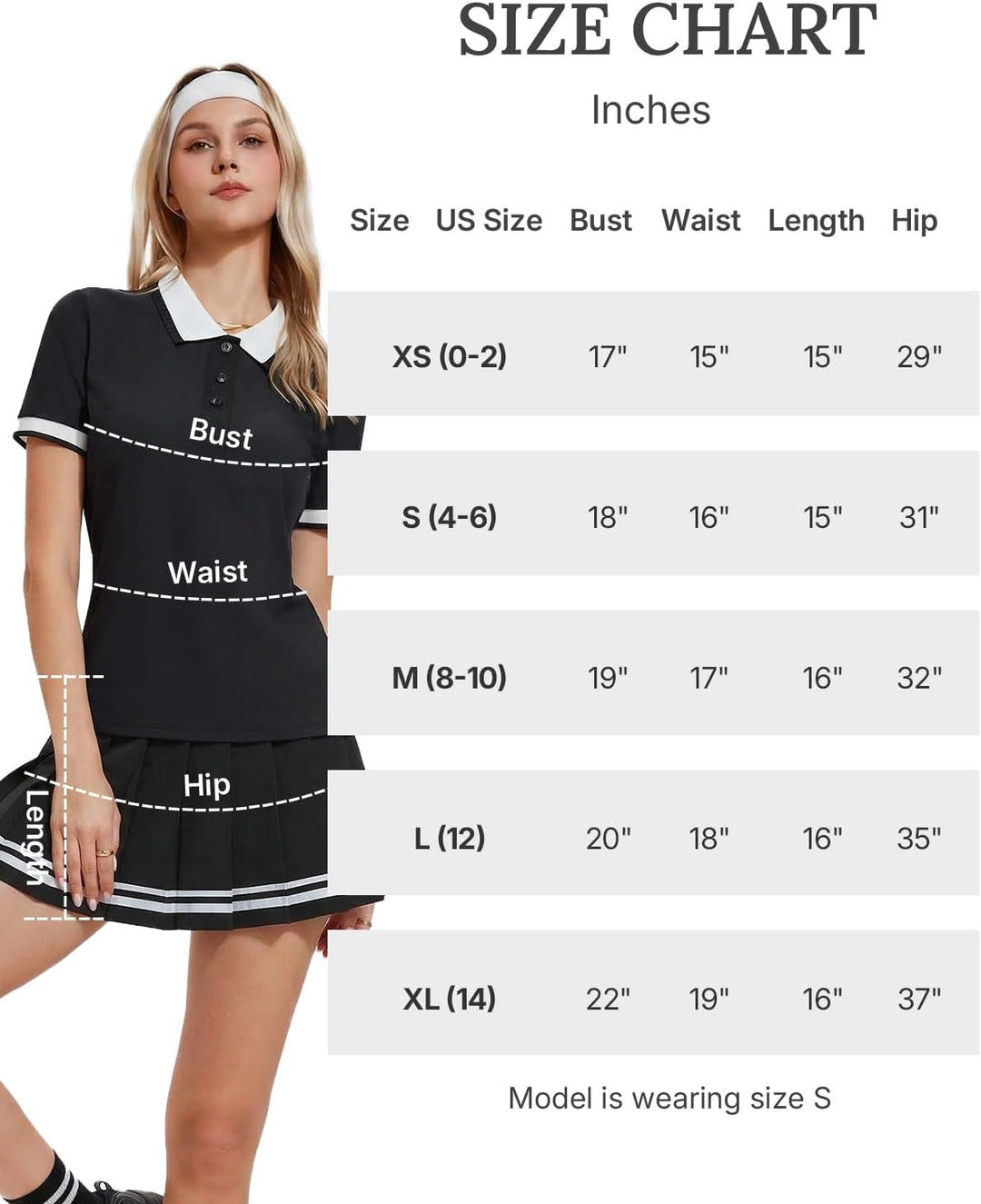 Womens 2 Piece Tennis Skirt Set Polo Pleated Skort with Pockets Golf Pickleball Badminton Athletic Workout Outfit