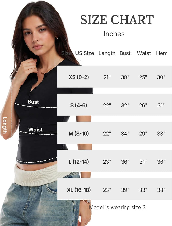 Henley Compression Shirt Women Short Sleeve Workout Tops