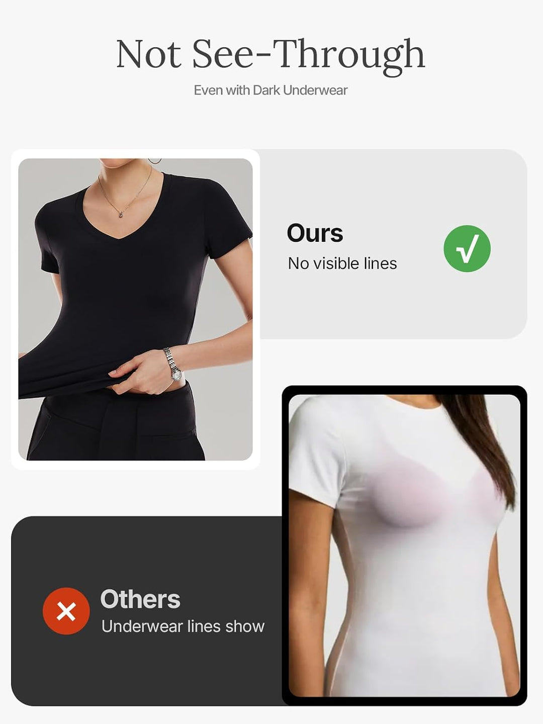 V Neck Compression Shirt Women Workout Tops Short Sleeve Basic Tees