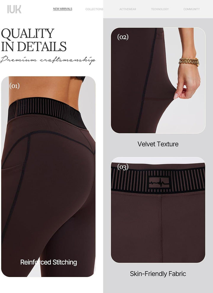 Workout Sets for Women 2 Piece Matching Set Sport Plunge V Neck Bra Legging with Pockets Gym Travel Outfits Yoga Athletic