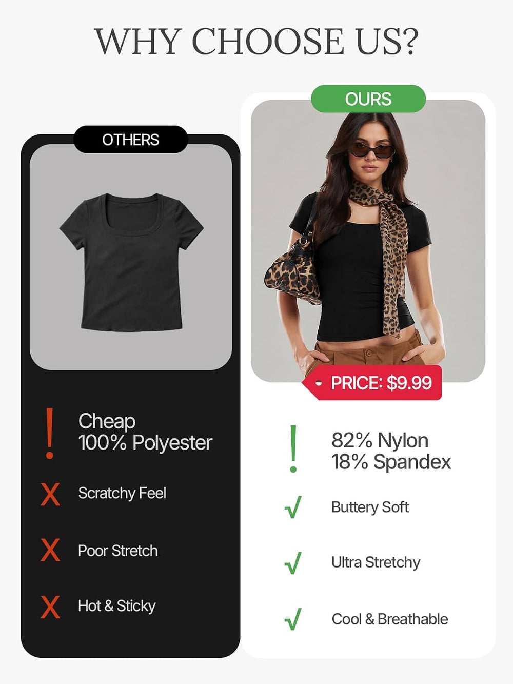 Scoop Neck Compression Shirt Women Short Sleeve Workout Tops