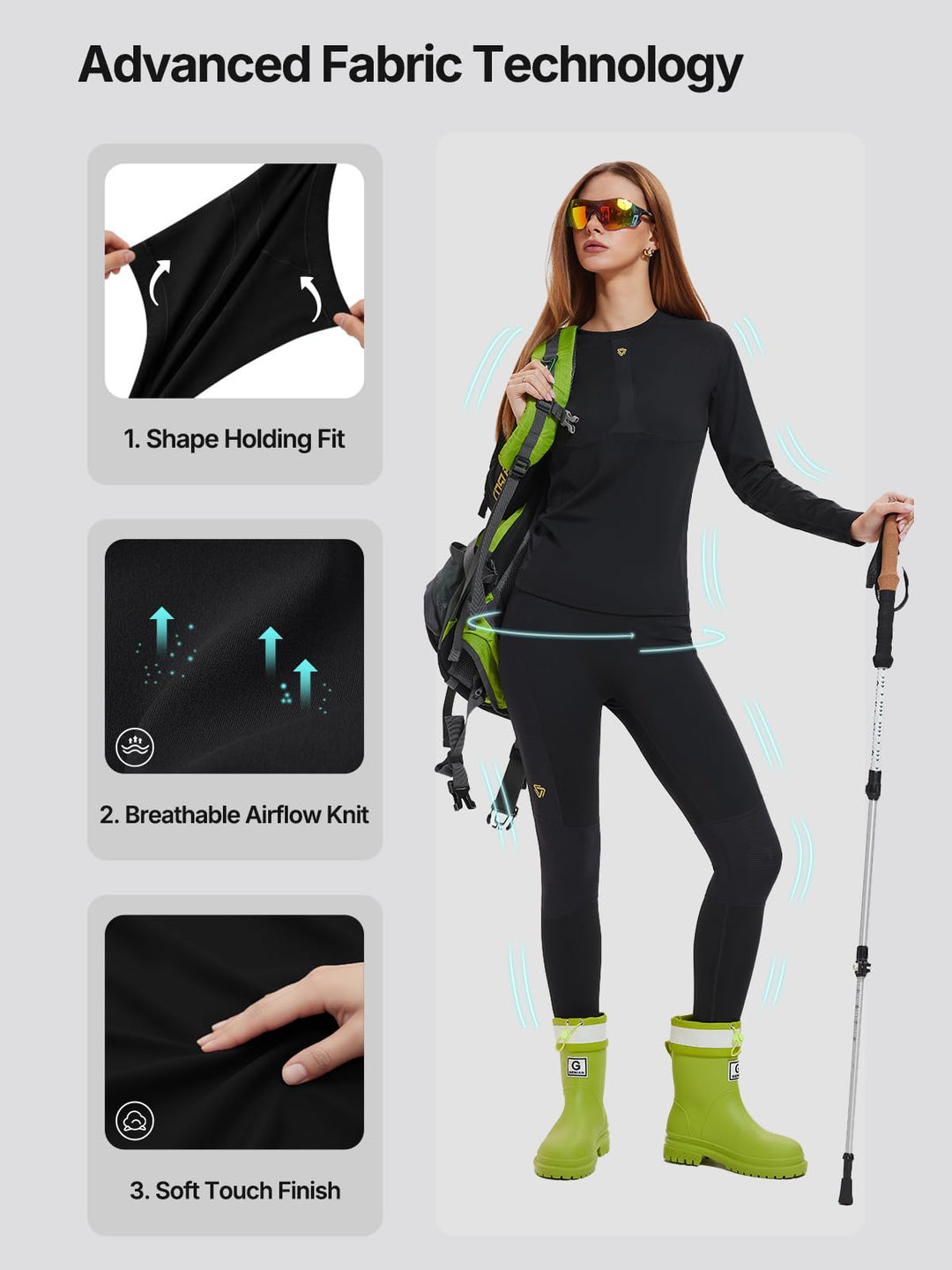 IUK Workout Sets for Women 2 Piece, Compression Running Set with Pockets Cool Dry Base Layer Long Sleeve Gym Track Suits