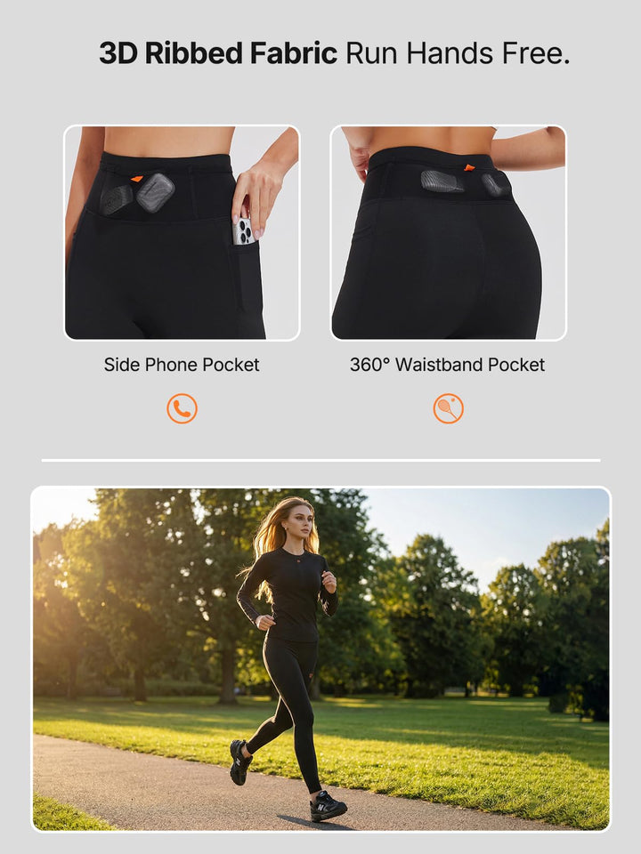 IUK Workout Sets for Women 2 Piece, Compression Running Set with Pockets Cool Dry Base Layer Long Sleeve Gym Track Suits