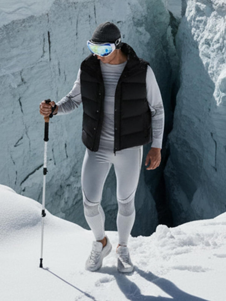 IUK Two Piece 7% Merino Wool Blend Base Layer Set Thermal Underwear Skiing Cold Weather Quick-Dry Moisture Wicking Breathable